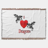 I Heart Dragons Deken (Voorkant)