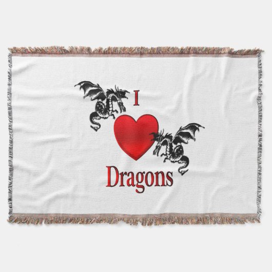 I Heart Dragons Deken (Voorkant)