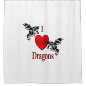 I Heart Dragons Douchegordijn (Voorkant)