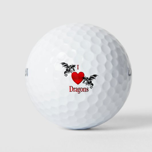 I Heart Dragons Golfballen (Voorkant)