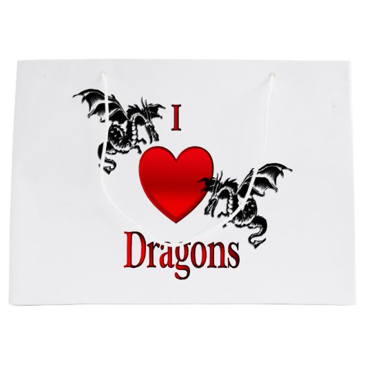 I Heart Dragons Groot Cadeauzakje (Voorkant)