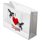 I Heart Dragons Groot Cadeauzakje (Voorkant Gekanteld)