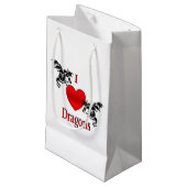 I Heart Dragons Klein Cadeauzakje (Voorkant Gekanteld)