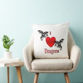 I Heart Dragons Kussen (Stoel)