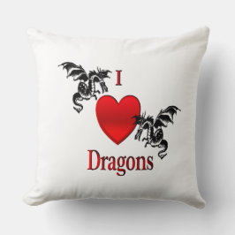 I Heart Dragons Kussen