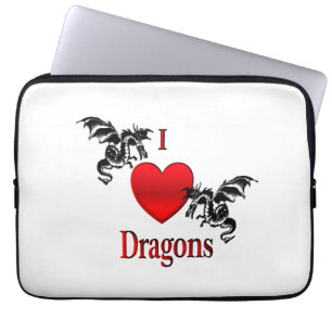I Heart Dragons Laptop Sleeve