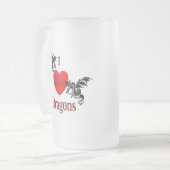 I Heart Dragons Matglas Bierpul (Voorkant links)