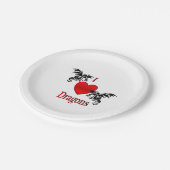 I Heart Dragons Papieren Bordje (Gekanteld)