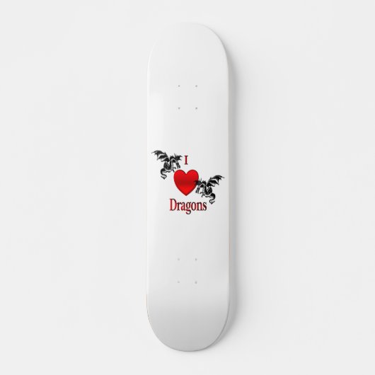 I Heart Dragons Persoonlijk Skateboard (Voorkant)