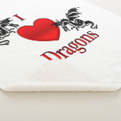 I Heart Dragons Sherpa Deken (3/4)