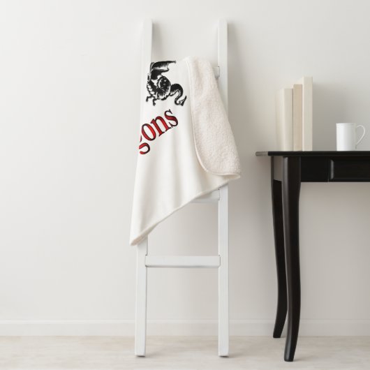 I Heart Dragons Sherpa Deken (In situ)