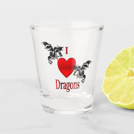 I Heart Dragons Shot Glas