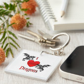 I Heart Dragons Sleutelhanger (Voorkant Rechts)