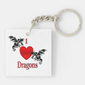 I Heart Dragons Sleutelhanger (Achterkant)