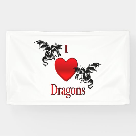 I Heart Dragons Spandoek (Horizontaal)