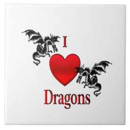 I Heart Dragons Tegeltje