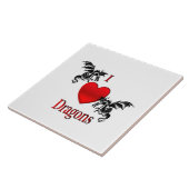 I Heart Dragons Tegeltje (Zijkant)