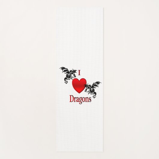 I Heart Dragons Yogamat (Voorkant)