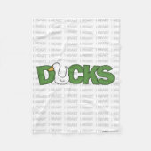 I Heart Ducks Fleece Deken (Voorkant)