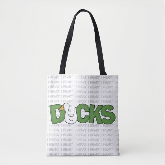 I Heart Ducks Tote Bag (Voorkant)