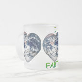 I Heart Earth (I Aarde) Matglas Koffiemok (Voorkant links)