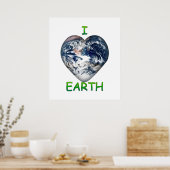 I Heart Earth (I Aarde) Poster (Keuken)