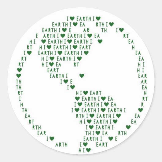 I Heart Earth Sticker (Voorkant)