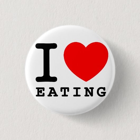 I Heart Eating Ronde Button 3,2 Cm (Voorkant)
