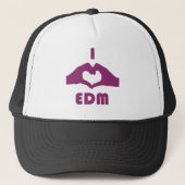 I Heart EDM Trucker Pet (Voorkant)