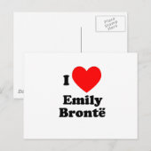 I Heart Emily Bronte Briefkaart (Voorkant / Achterkant)