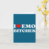 I Heart Emo Es Funny Quote Red Heart Emo Girl Styl Kaart (Gele Bloem)