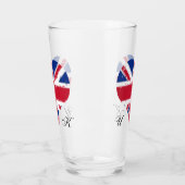 I Heart Engeland UK Britse vlaggen pint Glas (Links)