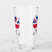 I Heart Engeland UK Britse vlaggen pint Glas (Rechts)