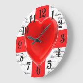 I Heart England Vlag van St. George Patriotic Grote Klok (Hoek)