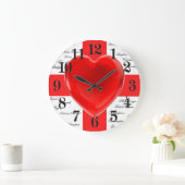 I Heart England Vlag van St. George Patriotic Grote Klok (Huis)