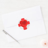 I Heart England Vlag van St. George Patriotic Ronde Sticker (Envelop)