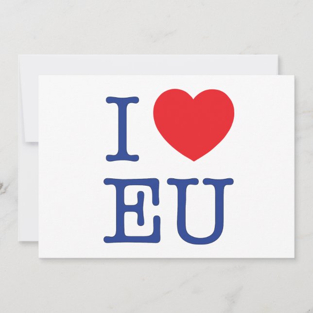 I Heart EU Postage Envelope (Voorkant)