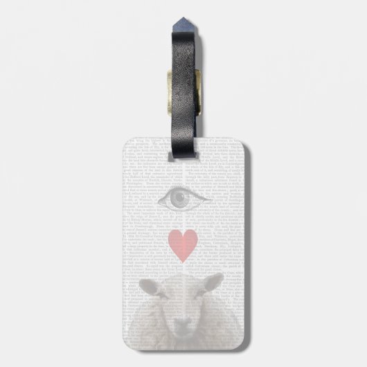 I Heart Ewe Bagagelabel (Achterkant verticaal)