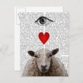I Heart Ewe Briefkaart (Voorkant / Achterkant)