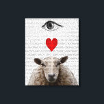 I Heart Ewe Canvas Afdruk<br><div class="desc">Inspirerend en Feestdagen</div>