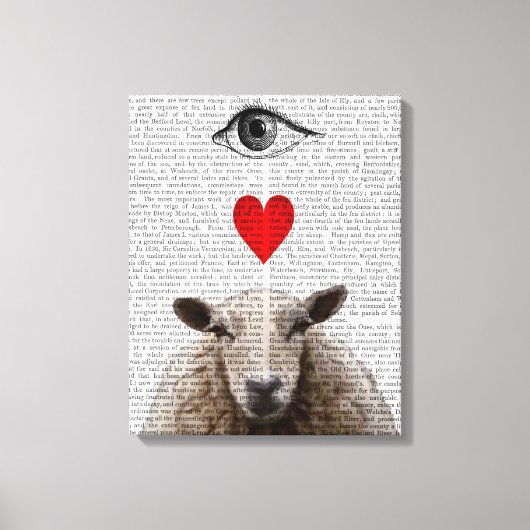 I Heart Ewe Canvas Afdruk (Voorkant)