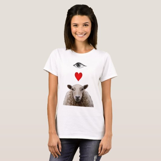 I Heart Ewe T-shirt (Voorkant volledig)
