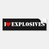 I Heart Explosives Bumpersticker (Voorkant)