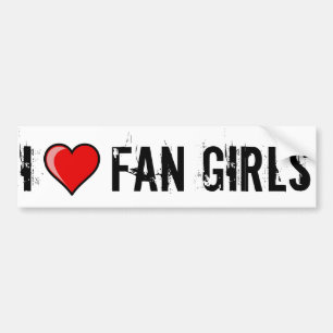 I Heart Fan Girls Bumpersticker