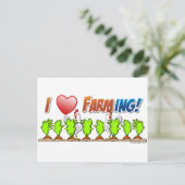 I Heart Farming Briefkaart (Staand voorkant)