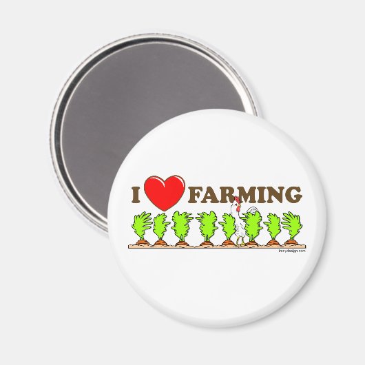 I Heart Farming Magneet (Voorkant / Achterkant)