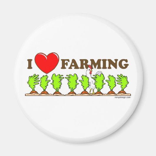 I Heart Farming Magneet (Voorkant)