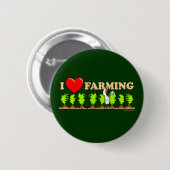 I Heart Farming Ronde Button 5,7 Cm (Voorkant /achterkant)