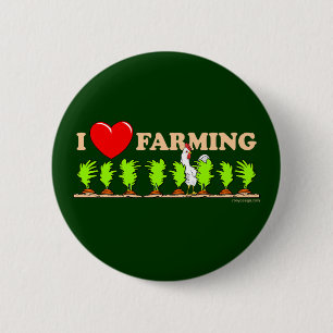 I Heart Farming Ronde Button 5,7 Cm