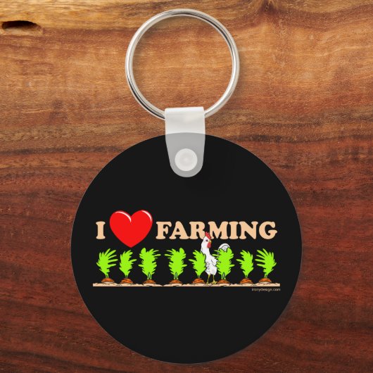 I Heart Farming Sleutelhanger (Achterkant)